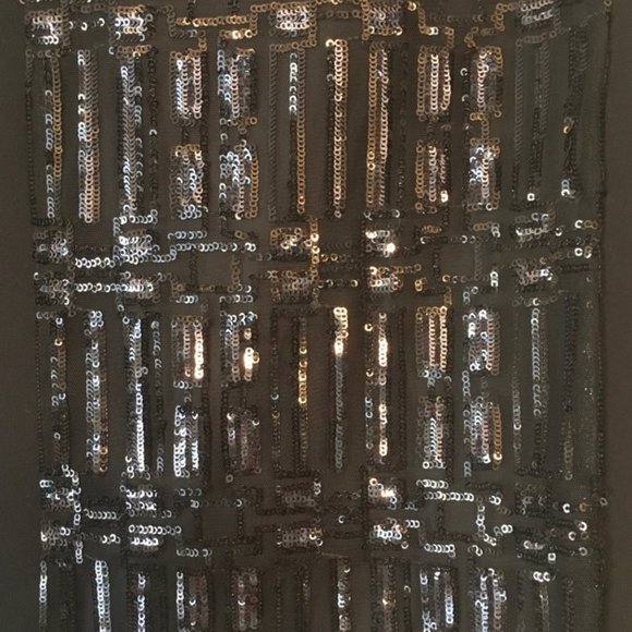 Party skirt, Pencil Black Sequence Skirt SZ 6, Christmas Party Skirt, new year - Picture 7 of 16